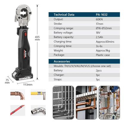 Pince à Sertir Multicouche Electrique